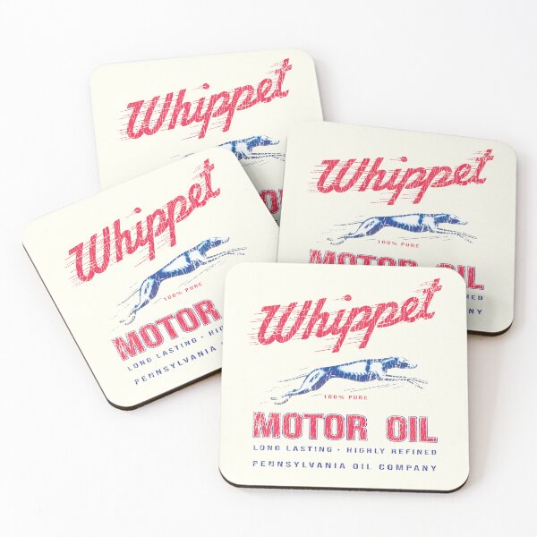 Item preview, Vintage Whippet Motor Oil emblem - Pennsylvania Oil Company - aged, worn print. designed and sold by retropetrol.