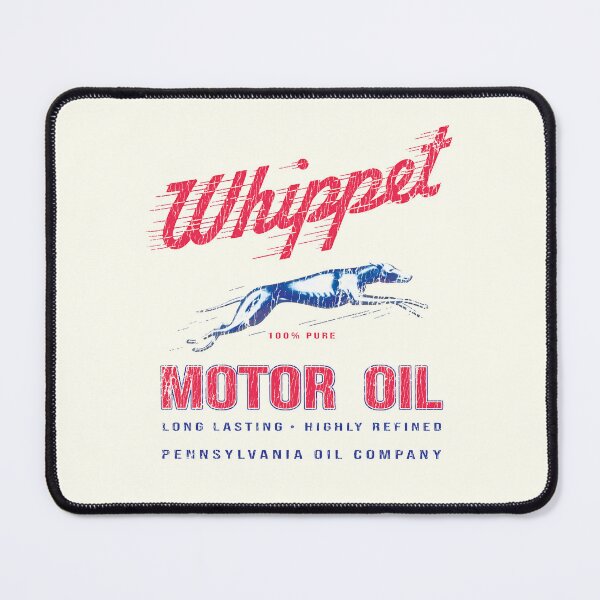 Item preview, Vintage Whippet Motor Oil emblem - Pennsylvania Oil Company - aged, worn print. designed and sold by retropetrol.