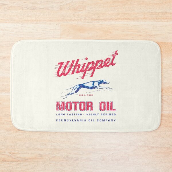Item preview, Vintage Whippet Motor Oil emblem - Pennsylvania Oil Company - aged, worn print. designed and sold by retropetrol.