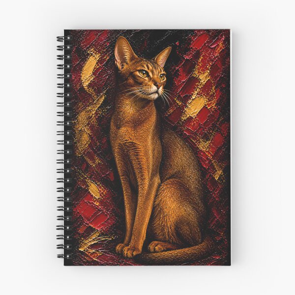 Item preview, Sitting Abyssinian Color Explosion Cat Art designed and sold by Vista Atelier.