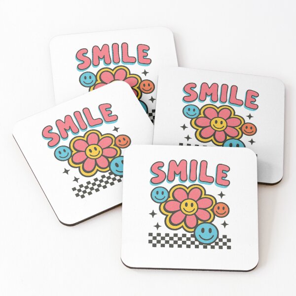 Item preview, Retro Smile Every Day Aesthetic — Colorful Distorted Smiley Face Grid Illustration designed and sold by Colorful-Garden.