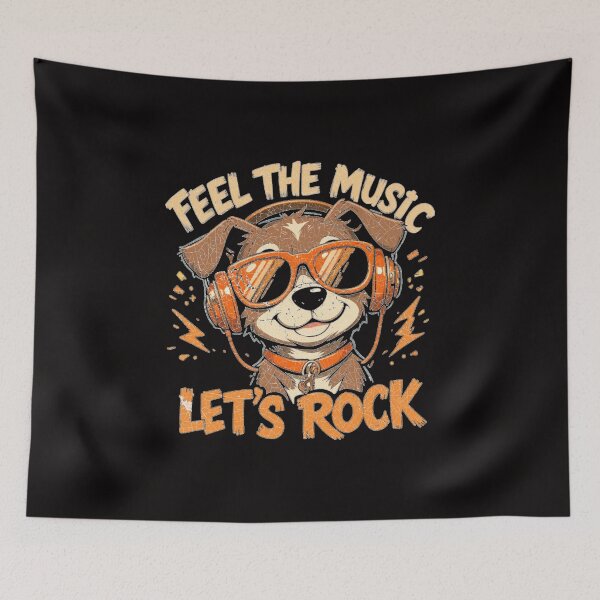 Item preview, Feel The Music Dog Design designed and sold by LayercraftArt.