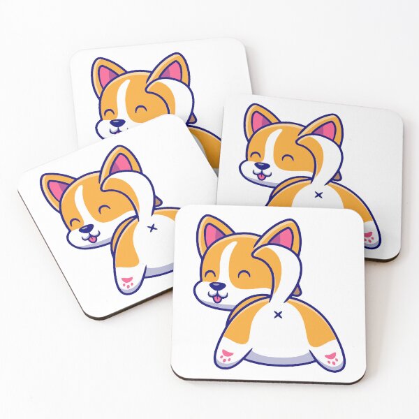 Item preview, Cute Corgi Butt Sploot Kawaii Dog Illustration designed and sold by sdbienv.