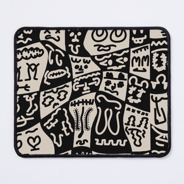 Item preview, Abstract Doodle Collage – Monochrome Street Art Pattern designed and sold by felipemaldonadoart.