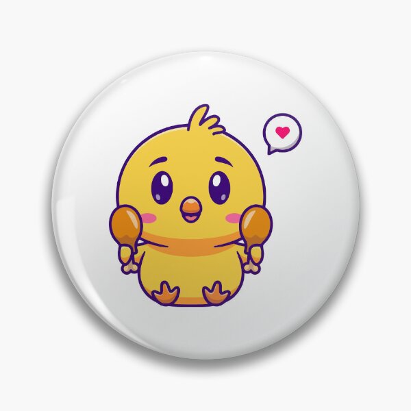 Item preview, Cute Kawaii Baby Chick Holding Fried Chicken Legs designed and sold by sdbienv.