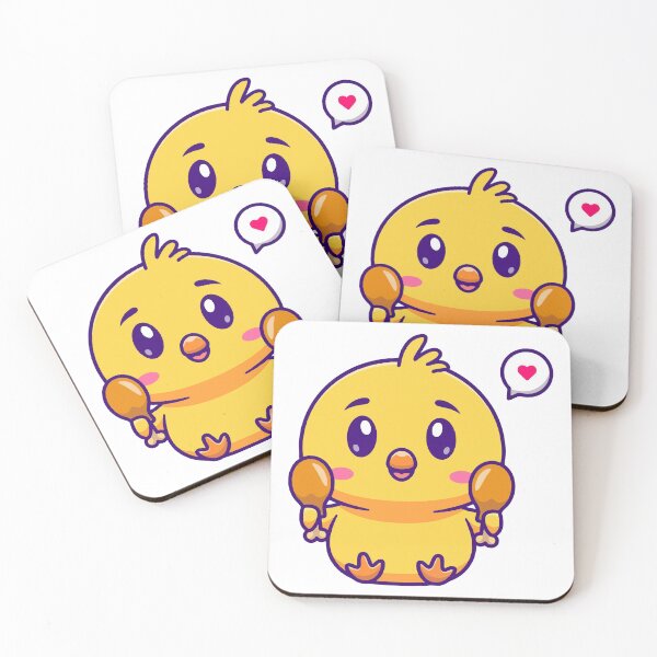 Item preview, Cute Kawaii Baby Chick Holding Fried Chicken Legs designed and sold by sdbienv.
