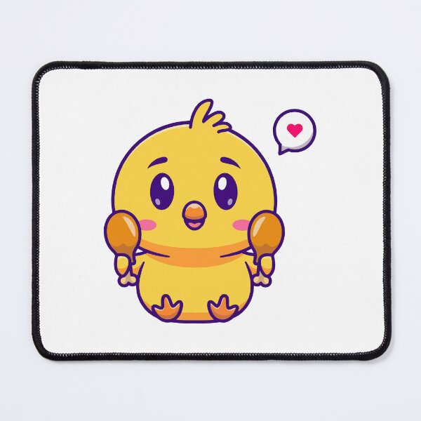 Item preview, Cute Kawaii Baby Chick Holding Fried Chicken Legs designed and sold by sdbienv.