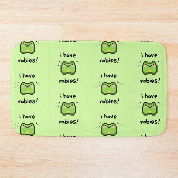 Item preview, "i have rabies" pixel frog designed and sold by GR33DYCO..