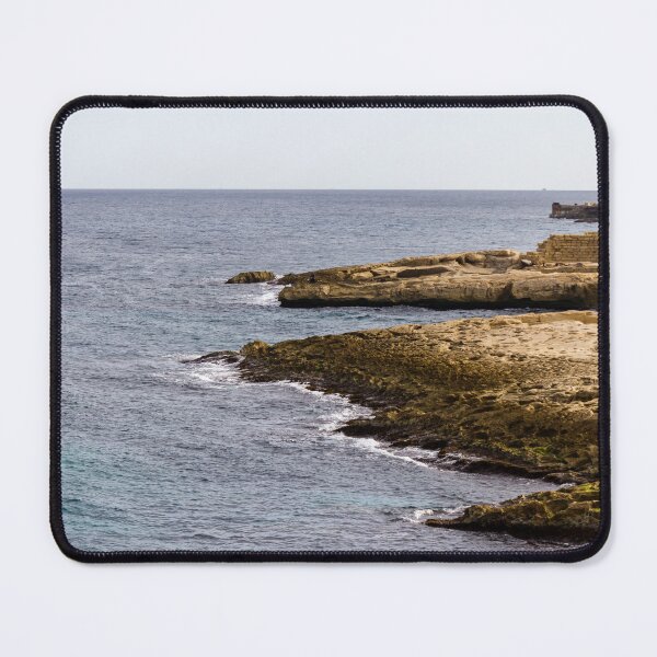 Item preview, Rocky Coastline and Calm Sea with Sandy Cliffs Under a Clear Sky designed and sold by Nmallia.