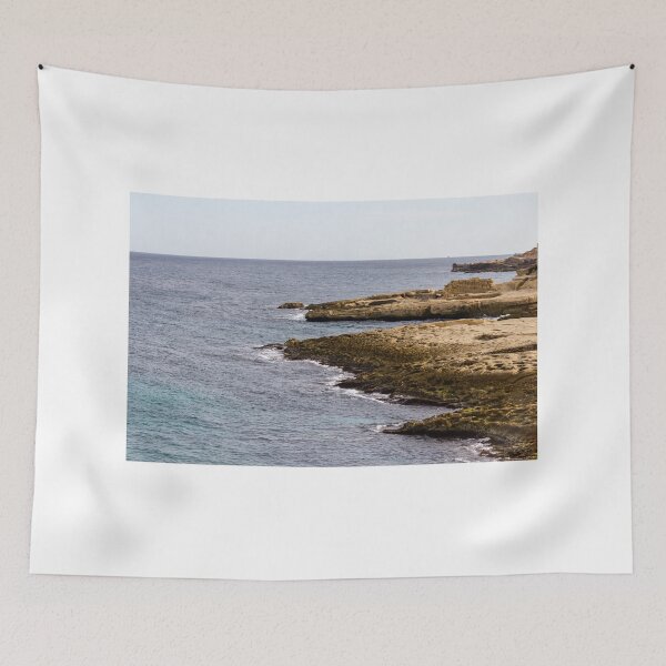 Item preview, Rocky Coastline and Calm Sea with Sandy Cliffs Under a Clear Sky designed and sold by Nmallia.