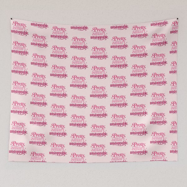 Item preview, Pretty Smart Unstoppable Pink Feminine Motivational Quote Design designed and sold by TheStephanieRome.