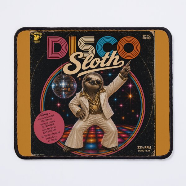 Item preview, Vintage Disco Sloth Album Cover designed and sold by MissTerryWoman.