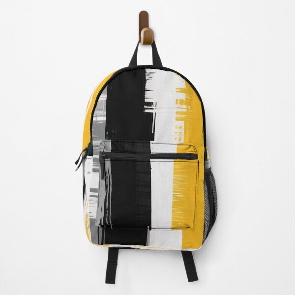 Item preview, Bold Brushstroke Abstract Art Yellow Black Gray designed and sold by cabana.space.