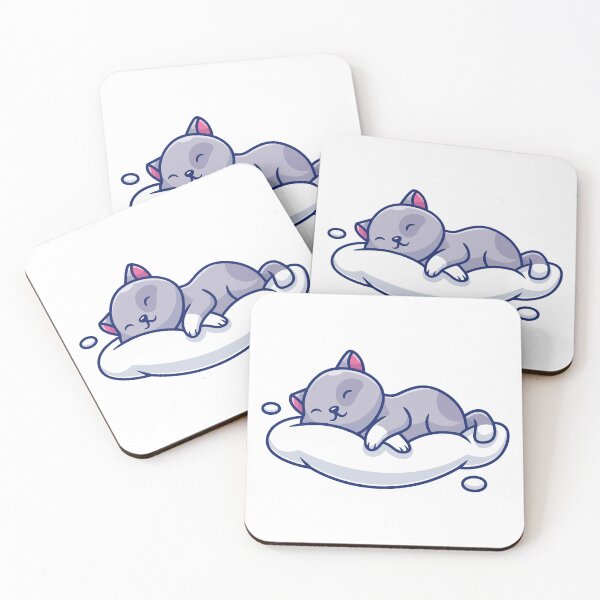 Item preview, Cute Cat Sleeping On A Cloud Kawaii Dreamy Art designed and sold by sdbienv.