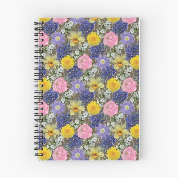 Artikelvorschau, Frühlingsblumen-Diagonalen auf Braun entworfen und verkauft von Digitalmyth's Designs.