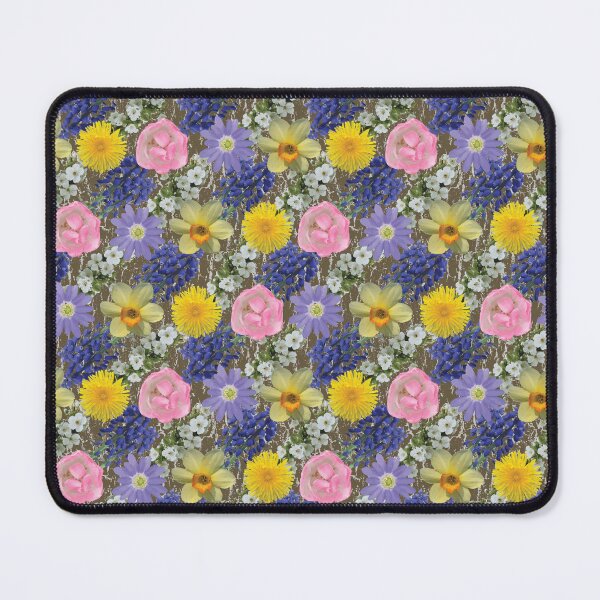 Item preview, Spring Flower Diagonals on Brown designed and sold by Digitalmyth's Designs.