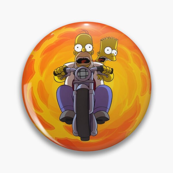 Item preview, Homer and Bart Motorcycle Chaos Scene designed and sold by DohLab.