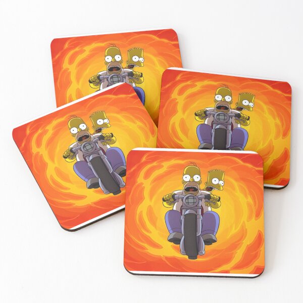 Item preview, Homer and Bart Motorcycle Chaos Scene designed and sold by DohLab.