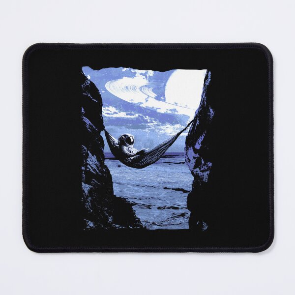 Item preview, Space Book Club - Astronaut Reading in Hammock Surreal Cosmic Landscape designed and sold by AnAzArt.