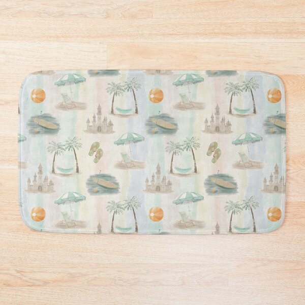Item preview, Watercolor Tropical Beach Resort Seamless Pattern designed and sold by Seamlessly Buffalo.