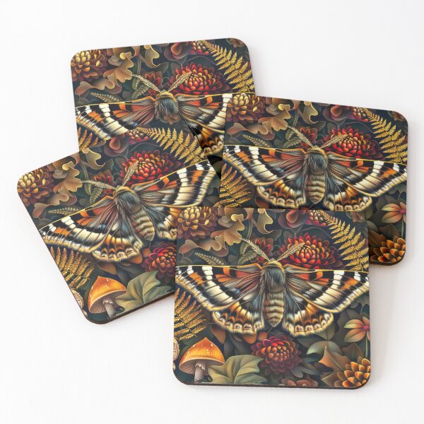 Item preview, Whimsical Moth Mushroom Forest | Cottagecore Nature Art designed and sold by MargaretWiktor.
