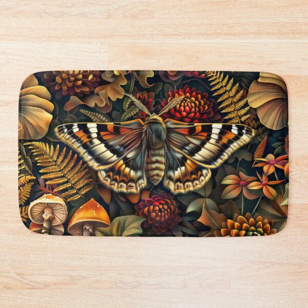 Item preview, Whimsical Moth Mushroom Forest | Cottagecore Nature Art designed and sold by MargaretWiktor.