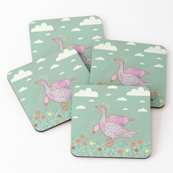 Item preview, Pastel Geese — Chaotic Goose Duo Illustration designed and sold by Whimsy Moth .