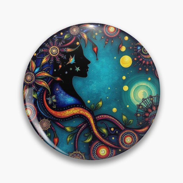 Item preview, Celestial Moon Goddess Silhouette Mystic Arabesque night. designed and sold by Tama-sirth.