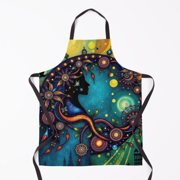 Item preview, Celestial Moon Goddess Silhouette Mystic Arabesque night. designed and sold by Tama-sirth.
