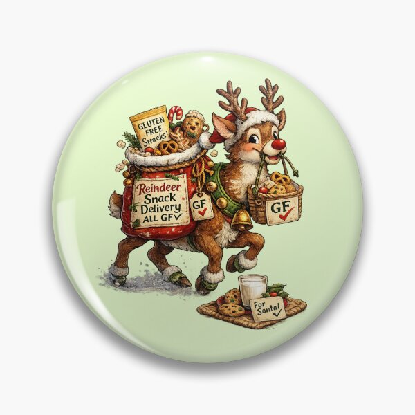 Item preview, Reindeer Snack Delivery All GF – Cute Gluten Free Christmas Coeliac Festive Design designed and sold by My Gluten Free Life UK.