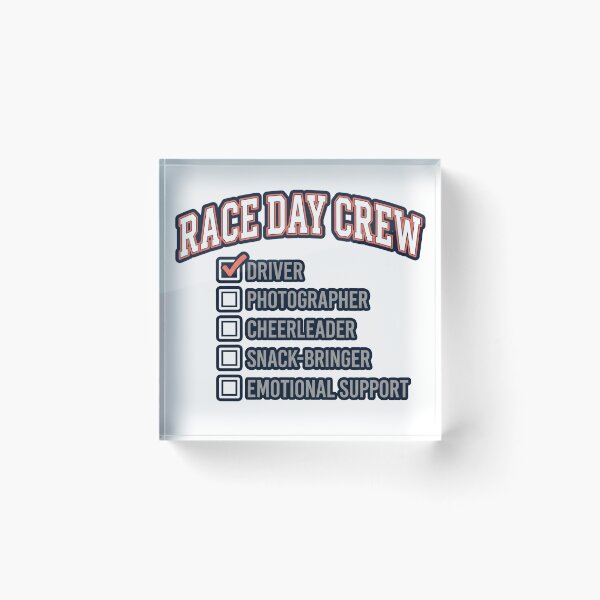 Item preview, Race Day Crew Driver Funny Marathon & Triathlon Support Team Design designed and sold by Triathlongram.