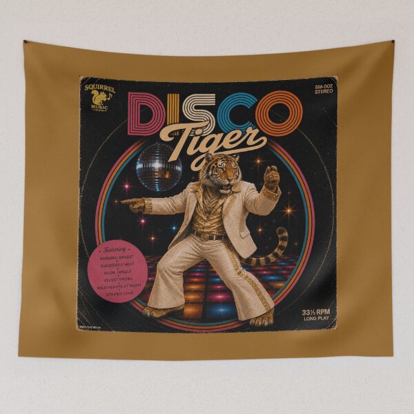 Item preview, Vintage Disco Tiger Album Cover designed and sold by MissTerryWoman.