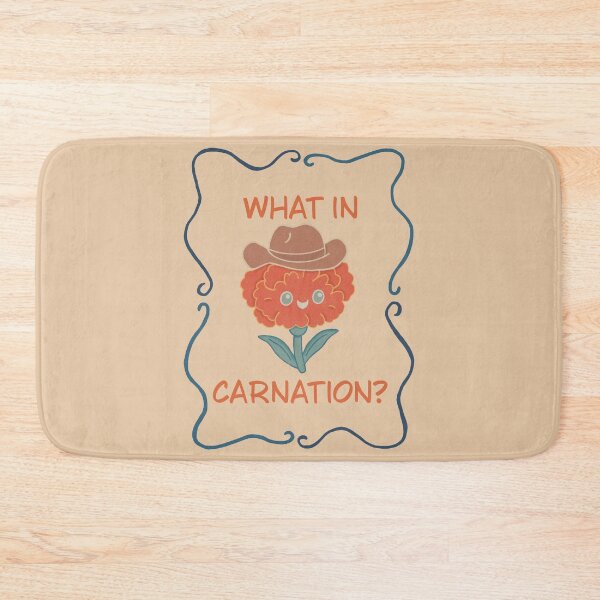 Item preview, What in Carnation — Funny Cowboy Flower Pun designed and sold by Whimsy Moth .