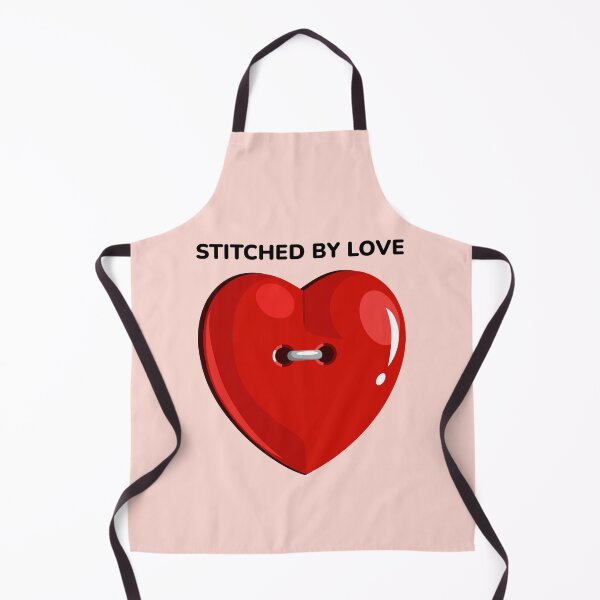 Item preview, Stitched by Love – Cute Red Heart Button designed and sold by Skryp-art.