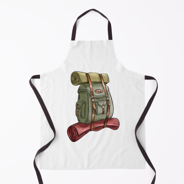 Item preview, Backpack with rolled mat resting on top during an outdoor adventure preparation designed and sold by Ms. Iryna.