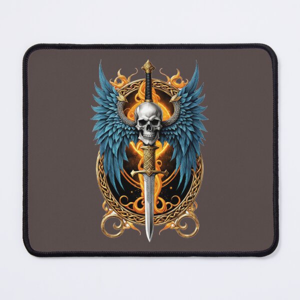 Item preview, Flaming Skull Sword Emblem designed and sold by jalajkumar.