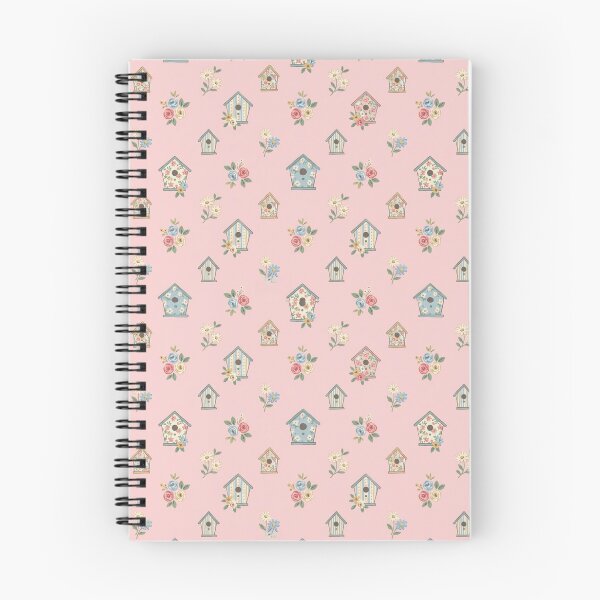 Item preview, Cute Birdhouse Floral Pattern Soft Pink Vintage Cottage Design designed and sold by CreatedbyKandJ.