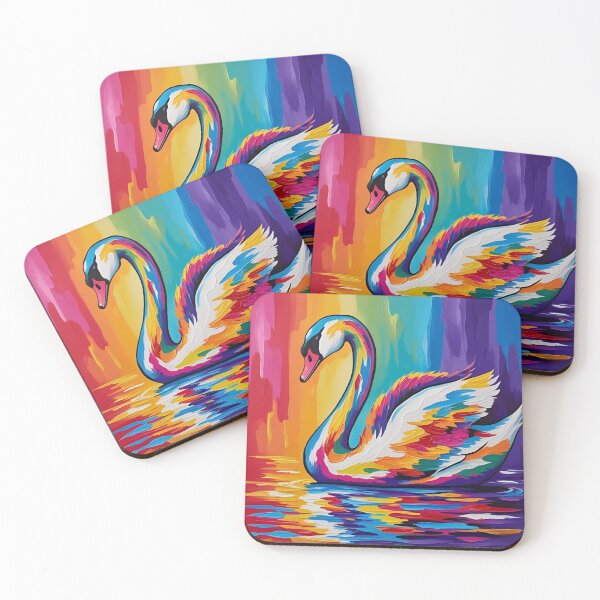 Item preview, Beautiful swan oil painting style designed and sold by Fernhaven.