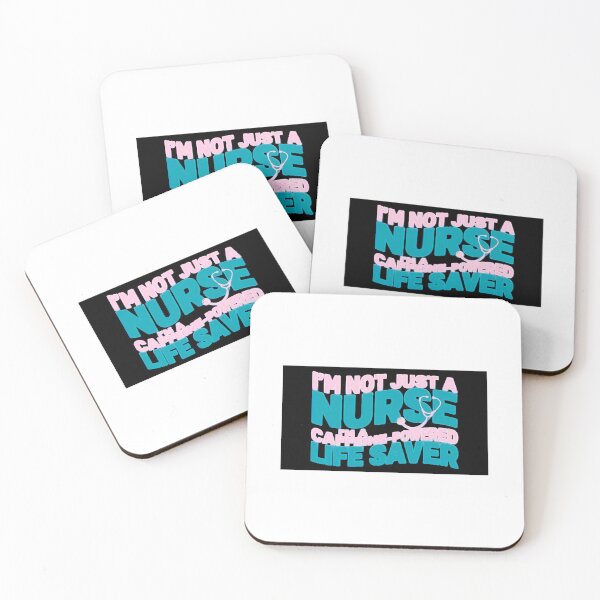 Item preview, *I'm Not Just A Nurse I'm A Caffeine Powered Life Saver - Funny Nurse Quote Design* designed and sold by Petringo.
