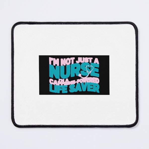 Item preview, *I'm Not Just A Nurse I'm A Caffeine Powered Life Saver - Funny Nurse Quote Design* designed and sold by Petringo.