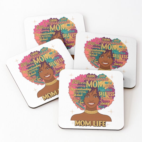 Item preview, Mom Life Afro Word Art | Empowered Black Motherhood Design designed and sold by Divine Boutique.