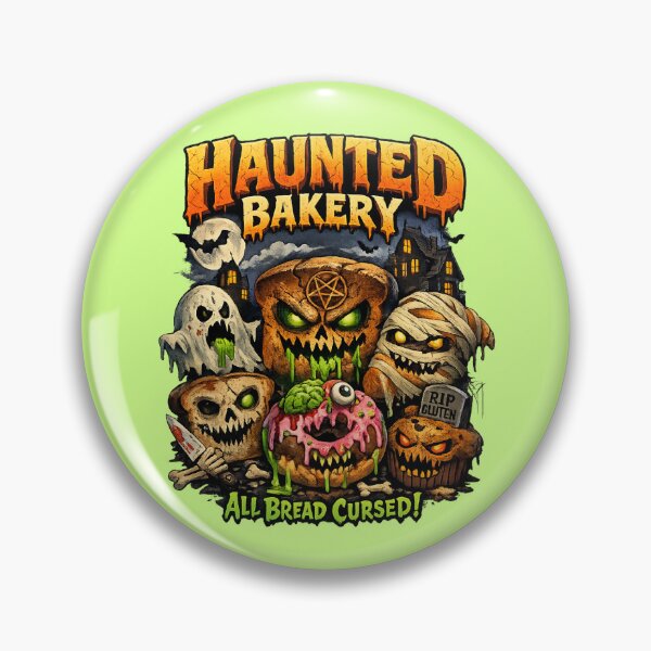 Item preview, Haunted Bakery All Bread Cursed – Funny Gluten Free Halloween Coeliac Spooky Design designed and sold by My Gluten Free Life UK.