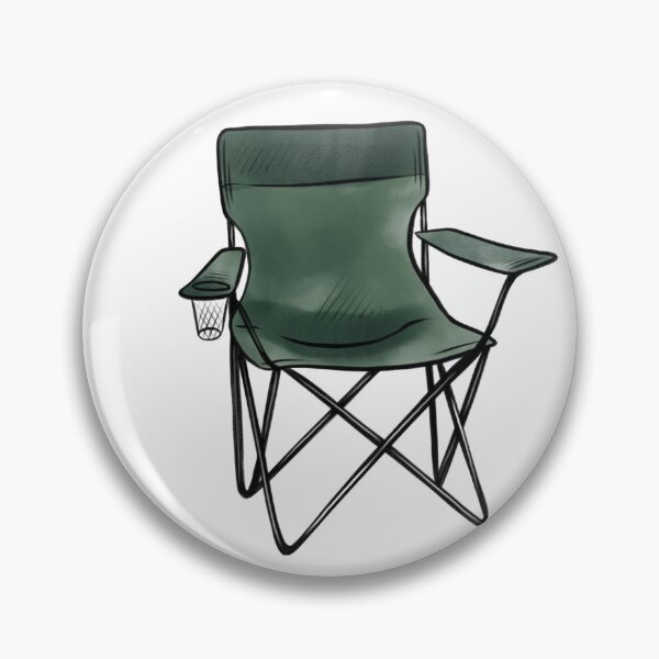 Item preview, Foldable chair stands on a white background with a cup holder, ready for outdoor use in parks or camps designed and sold by Ms. Iryna.