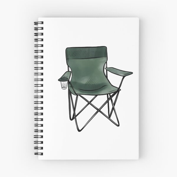 Item preview, Silla plegable con soporte sobre fondo blanco y portavasos, lista para usar al aire libre en parques o campamentos. designed and sold by Ms. Iryna.
