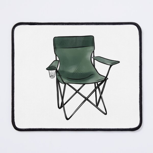 Item preview, Foldable chair stands on a white background with a cup holder, ready for outdoor use in parks or camps designed and sold by Ms. Iryna.