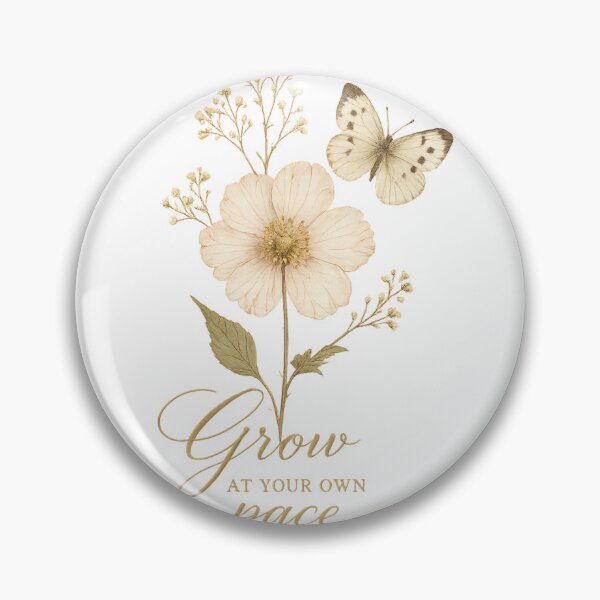 Artikelvorschau, Grow At Your Own Pace Botanical Butterfly Floral T-Shirt entworfen und verkauft von GreenVerseStore.