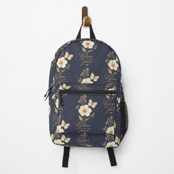 Artikelvorschau, Grow At Your Own Pace Botanical Butterfly Floral T-Shirt entworfen und verkauft von GreenVerseStore.