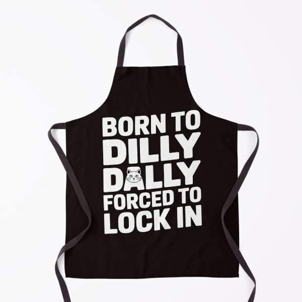 Item preview, Born to Dilly Dally Forced to Lock In – Relatable Cat Meme Brainrot Humor designed and sold by Redgiant87x.