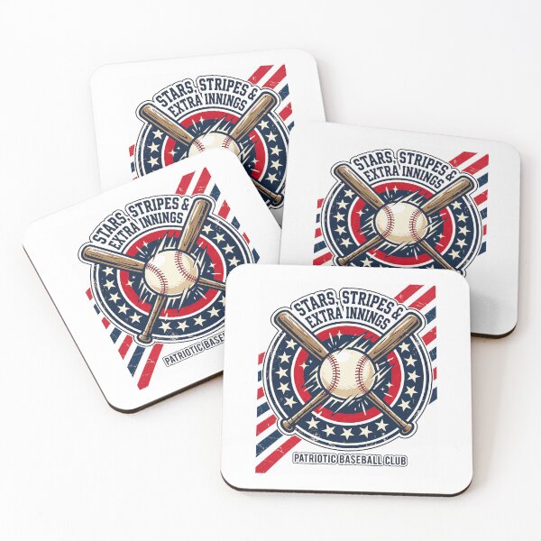 Item preview, Stars Stripes and Extra Innings Patriotic Baseball Club Vintage Design designed and sold by NeelusShop.
