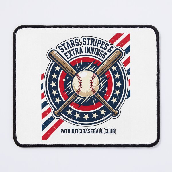 Item preview, Stars Stripes and Extra Innings Patriotic Baseball Club Vintage Design designed and sold by NeelusShop.